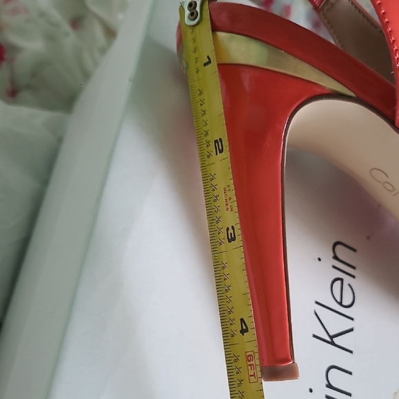 Calvin Klein Pink and Gold Strappy Heels - Picture 6 of 6